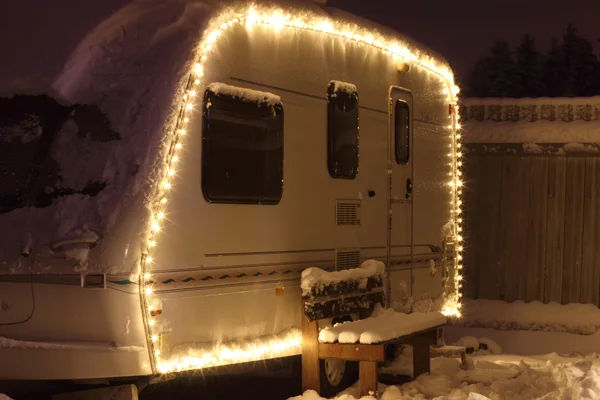 Winter camping holiday — Stock Photo, Image