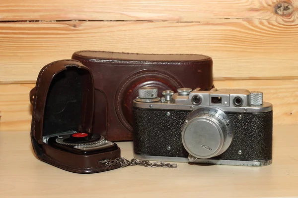 Vintage-Kamera und Belichtungsmesser — Stockfoto