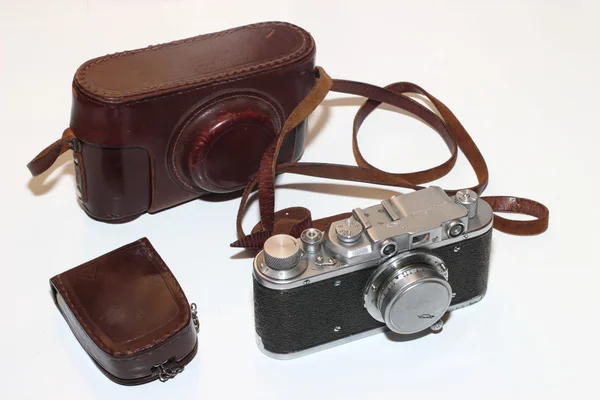 Isalated Vintage-Kamera und Belichtungsmesser — Stockfoto