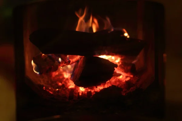Brannen i ovnen – stockfoto