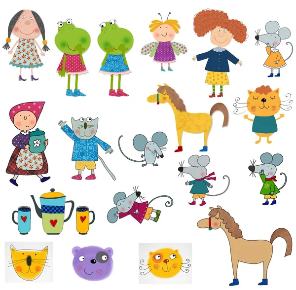 karikatür karakter kümesi