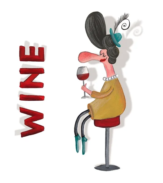 Cartaz de bar de vinho — Fotografia de Stock