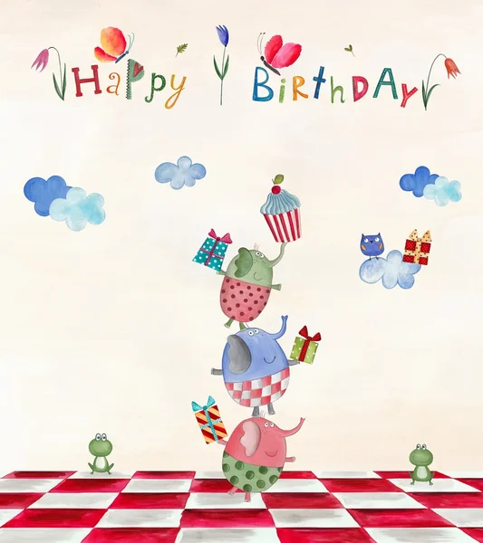 Birthday greeting card — Stock Photo, Image