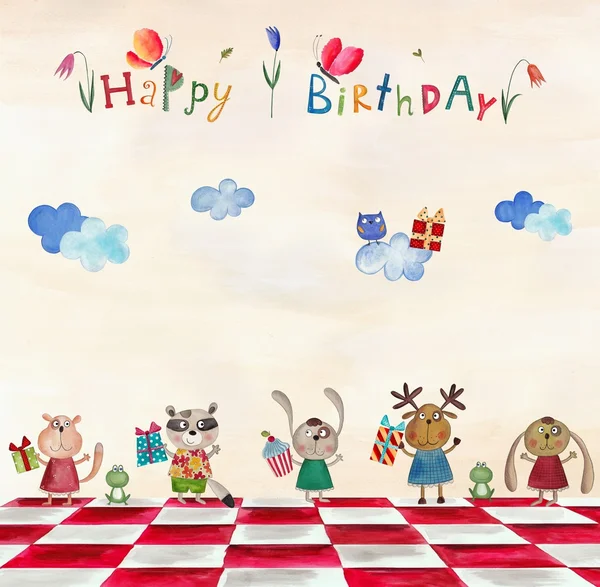 Birthday greeting card — Stock Photo, Image