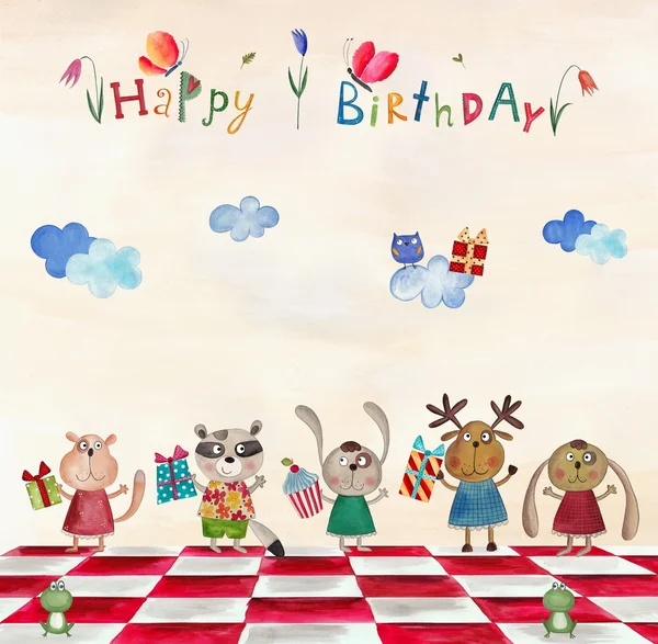 Birthday greeting card — Stock Photo, Image