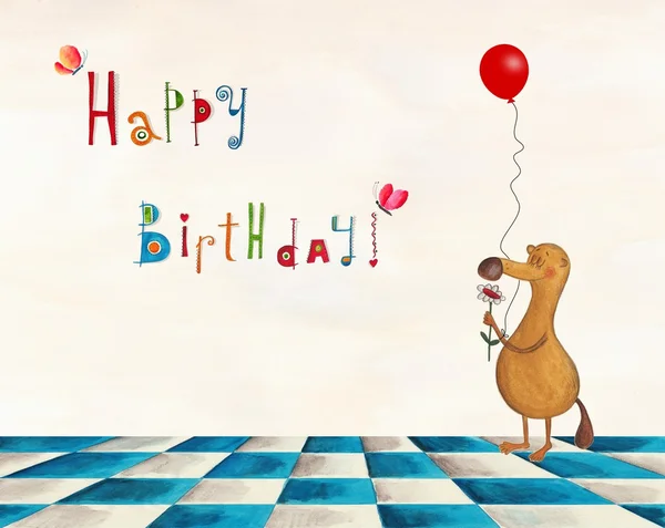 Birthday greeting card — Stock Photo, Image