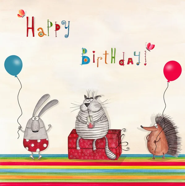 Birthday greeting card — Stock Photo, Image