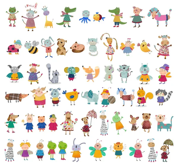 Mega collection d'animaux de compagnie de dessin animé Image En Vente