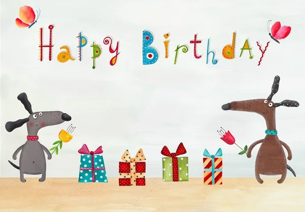 Birthday greeting card — Stock Photo, Image