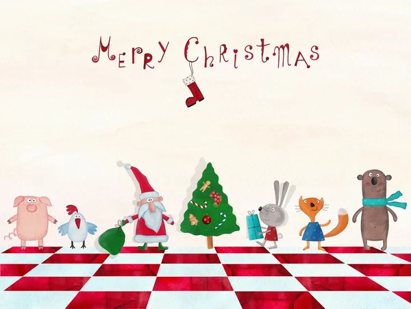 Χριστουγεννιάτικη κάρτα Εικόνα Αρχείου