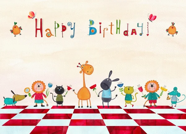 Birthday greeting card — Stock Photo, Image