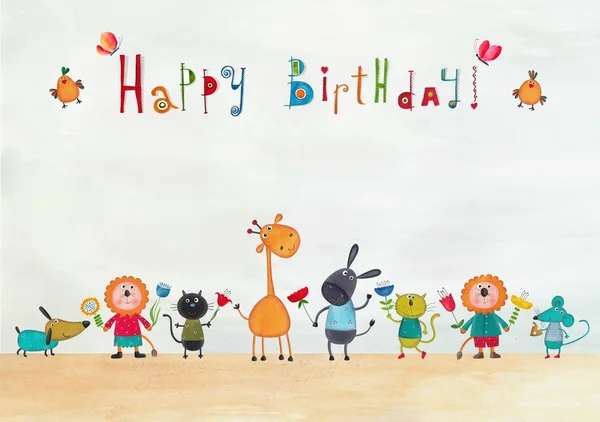 Birthday greeting card — Stock Photo, Image