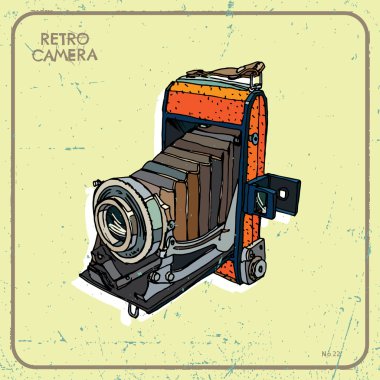 Çizim retro kamera