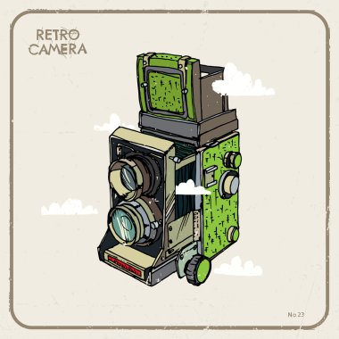 Retro kamera çizim