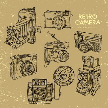 Retro kamera seti