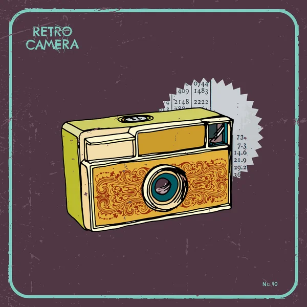 Fotocamera retrò — Vettoriale Stock