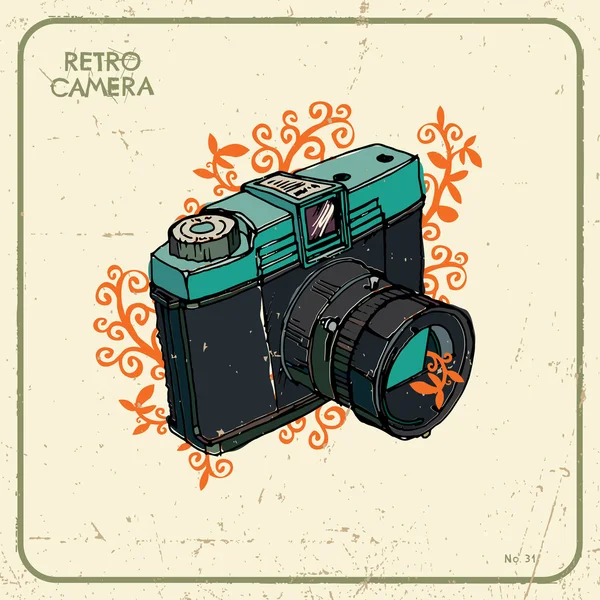 Fotocamera vintage — Vettoriale Stock