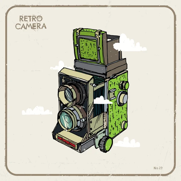 Desenho de câmera retro —  Vetores de Stock