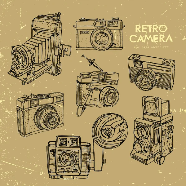 Retro-Kamera-Set — Stockvektor