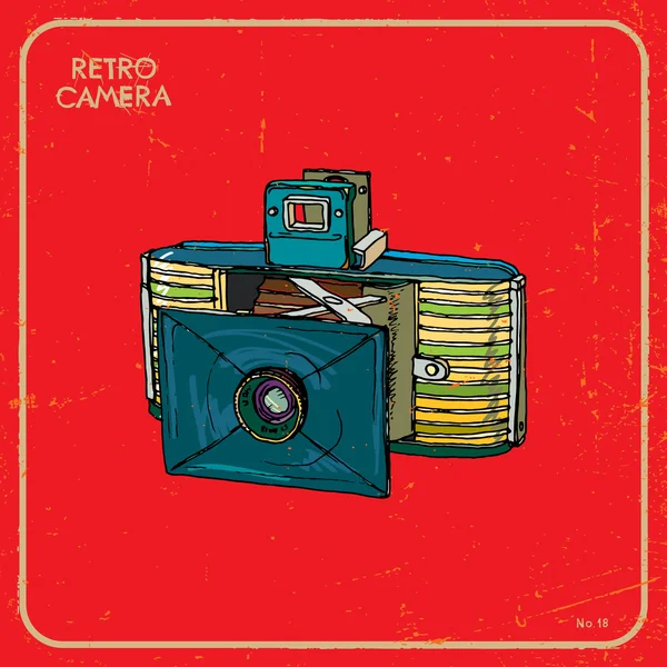 Retro kamera vektor — Stock vektor