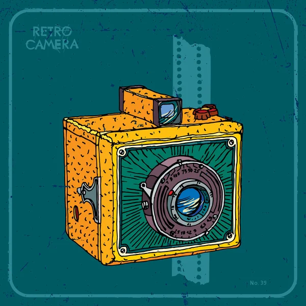 Retro fényképezőgép — Stock Vector
