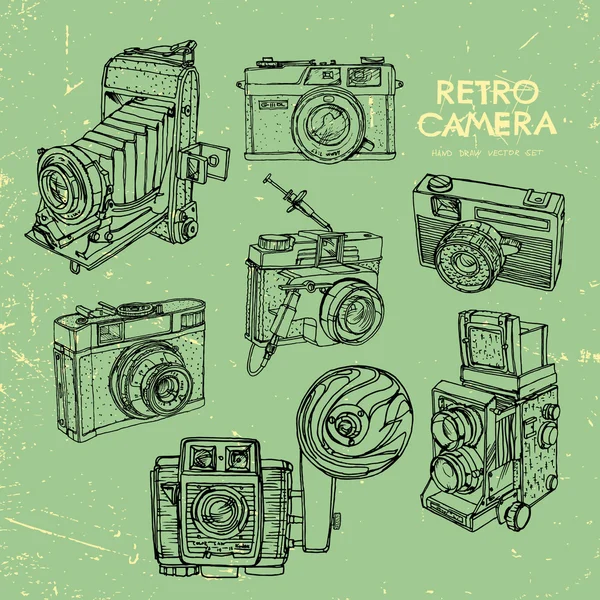 Ensemble de caméra rétro — Image vectorielle