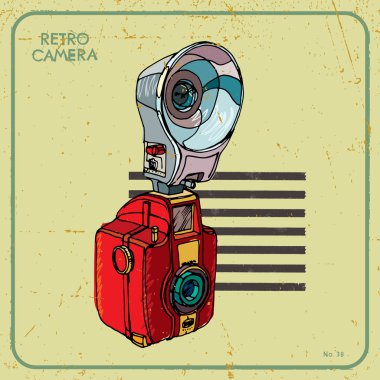 Fotoğraf makinesi retro vektör