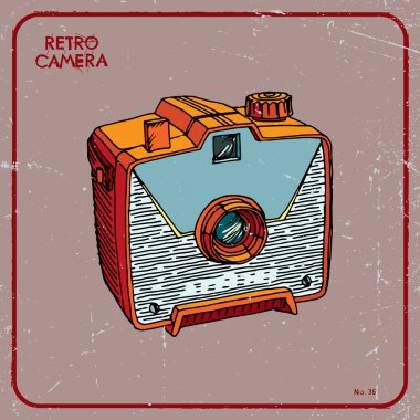 Retro kamera çizim