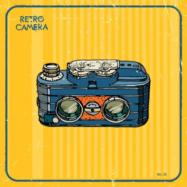 Retro kamera vektör