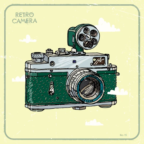 Fotocamera vintage — Vettoriale Stock
