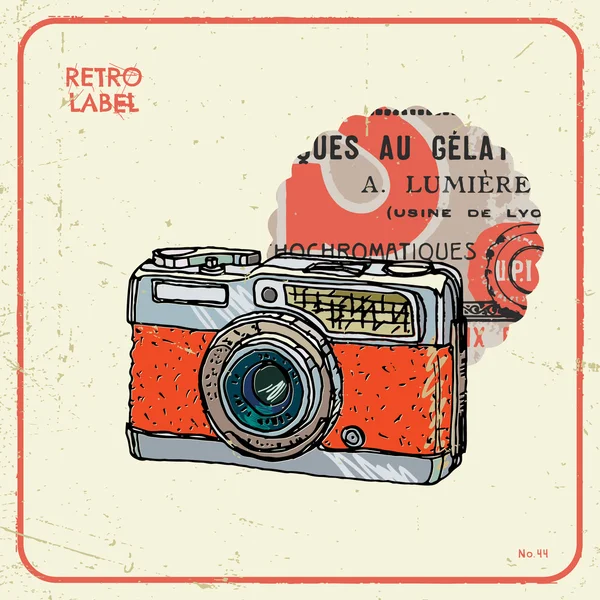 Vintage kamera — Stock Vector