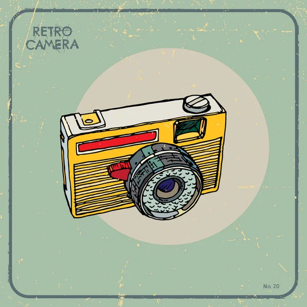 Caméra vecteur vintage — Image vectorielle