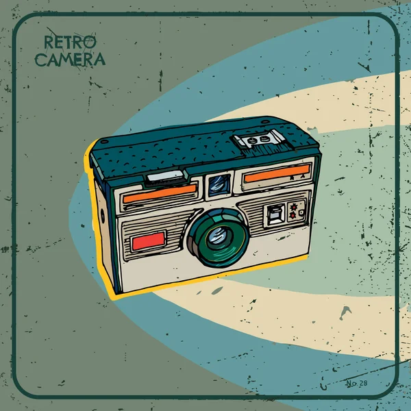 retro kamera vektör illüstrasyonu