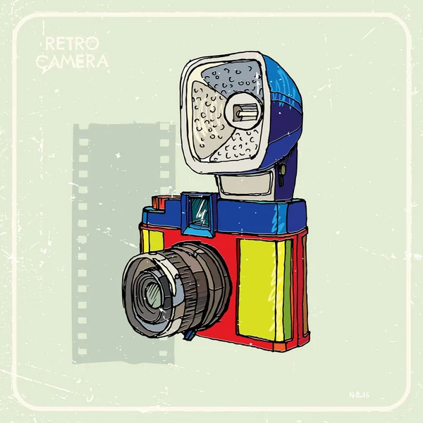 Vintage camera vector — Stock Vector