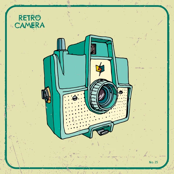 Fotocamera vintage — Vettoriale Stock