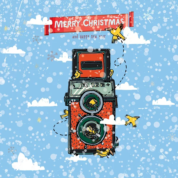 Merry camera — Stock Vector