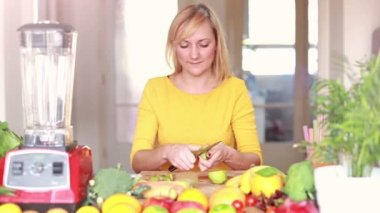 Kadın peeling cilt kivi kapalı