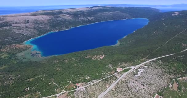 Lago Vrana en Croacia — Vídeo de stock
