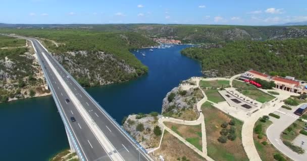 Krka-Brücke, Kroatien — Stockvideo