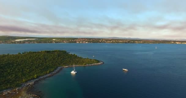 Ostrovy v kanálu Pašman, Chorvatsko — Stock video