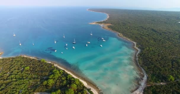 Praia de Slatinica na Ilha Olib — Vídeo de Stock