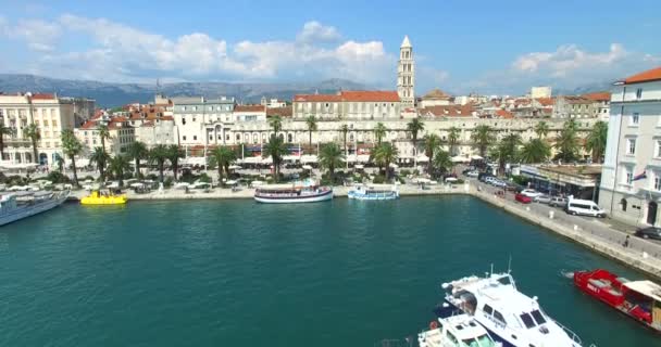 Marina in split, Kroatië — Stockvideo