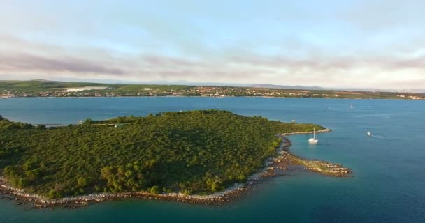 Kepulauan di Pasman channel, Kroasia — Stok Video