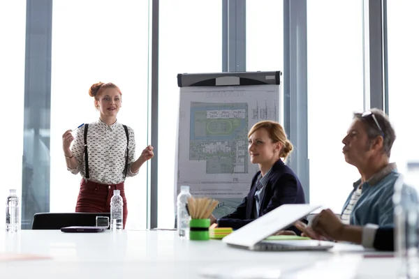 Business woman presenting project — Stock Photo, Image