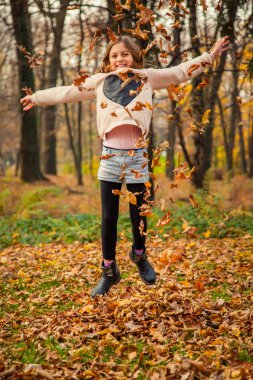 Çocuk Parkı yaprakları ile çalış