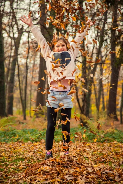 Çocuk Parkı yaprakları ile çalış
