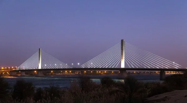 Aswan köprü gece — Stok fotoğraf