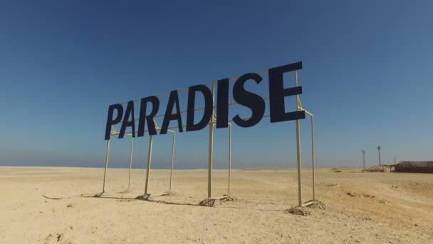 Παράδεισος σημάδι, Αίγυπτος — Αρχείο Βίντεο