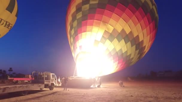 Preparação para balonismo de ar quente — Vídeo de Stock