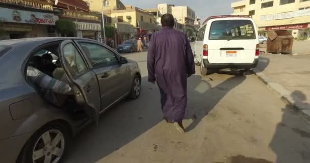 Calle vista de Giza en Egipto — Vídeos de Stock